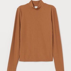 Fitted ribbed turtleneck